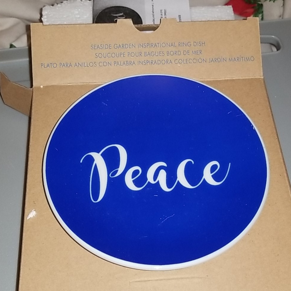 SEASIDE GARDEN INSPIRATIONAL RING DISH....""PEACE" - Picture 2 of 2
